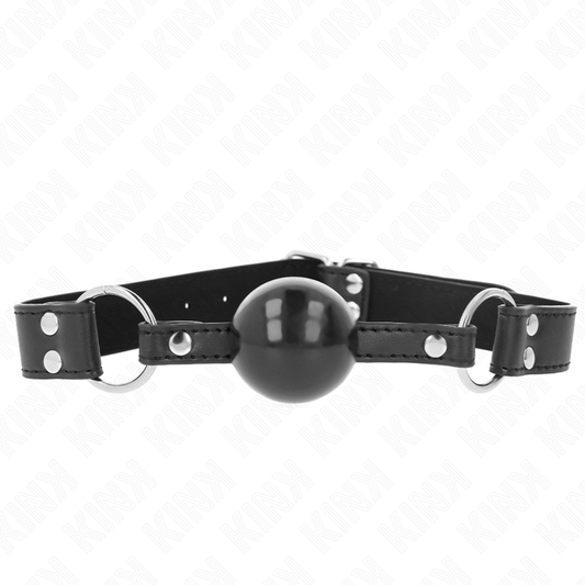 Kinksoft And Solid Ball 4 Cm Gag With Leatherette Strap 62 X 2.5 Cm Adjustable 42-58 Cm | Niks.fi verkkokauppa