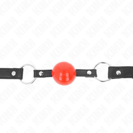 Kinkball 4 Cm Gag With Lock Red Ball Black Strap 60 X 2 Cm | Niks.fi verkkokauppa