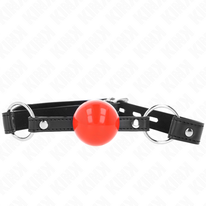 Kinkball 4 Cm Gag With Lock Red Ball Black Strap 60 X 2 Cm | Niks.fi verkkokauppa