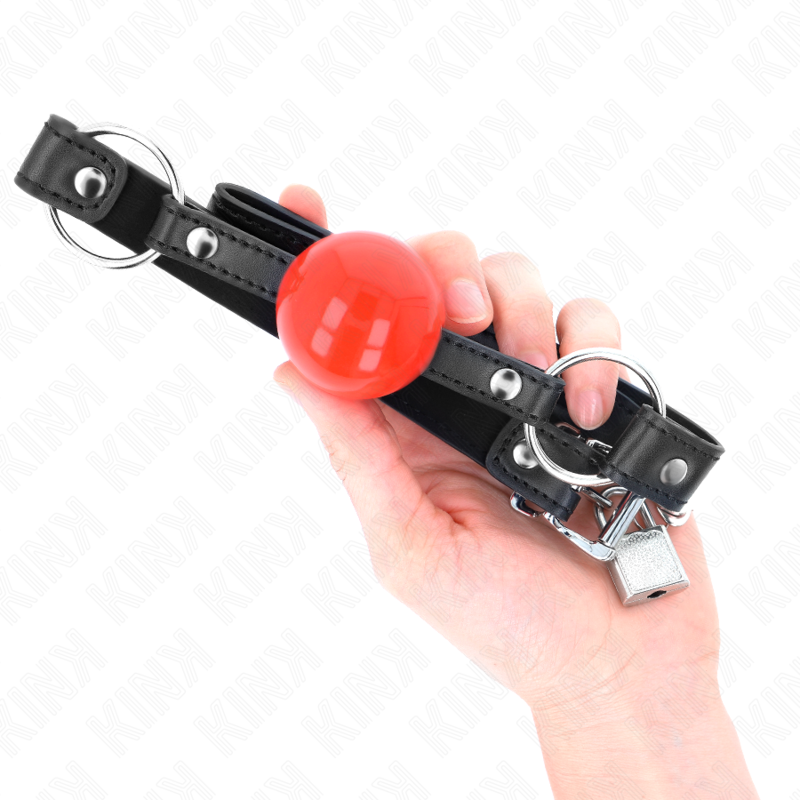 Kinkball 4 Cm Gag With Lock Red Ball Black Strap 60 X 2 Cm | Niks.fi verkkokauppa