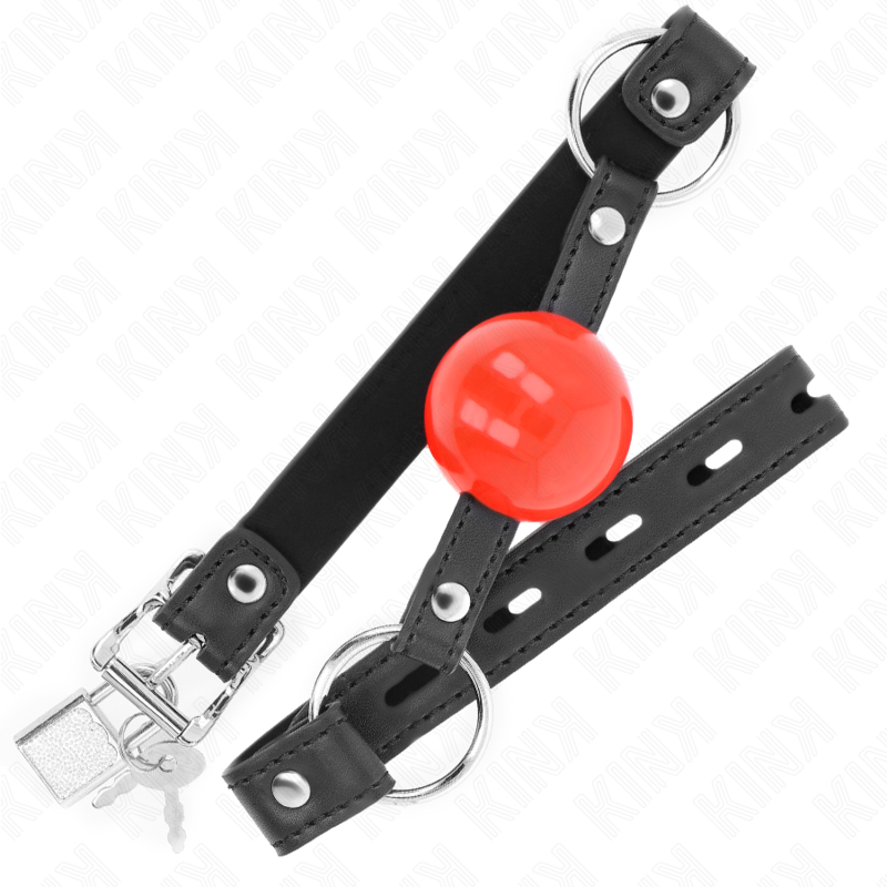 Kinkball 4 Cm Gag With Lock Red Ball Black Strap 60 X 2 Cm | Niks.fi verkkokauppa