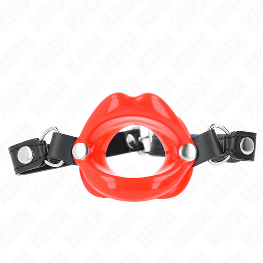 Kinklip 8 Cm Gag With Red Leatherette Strap 63 X 2 Cm Adjustable 39-58 Cm | Niks.fi verkkokauppa