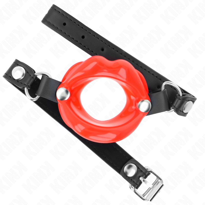 Kinklip 8 Cm Gag With Red Leatherette Strap 63 X 2 Cm Adjustable 39-58 Cm | Niks.fi verkkokauppa
