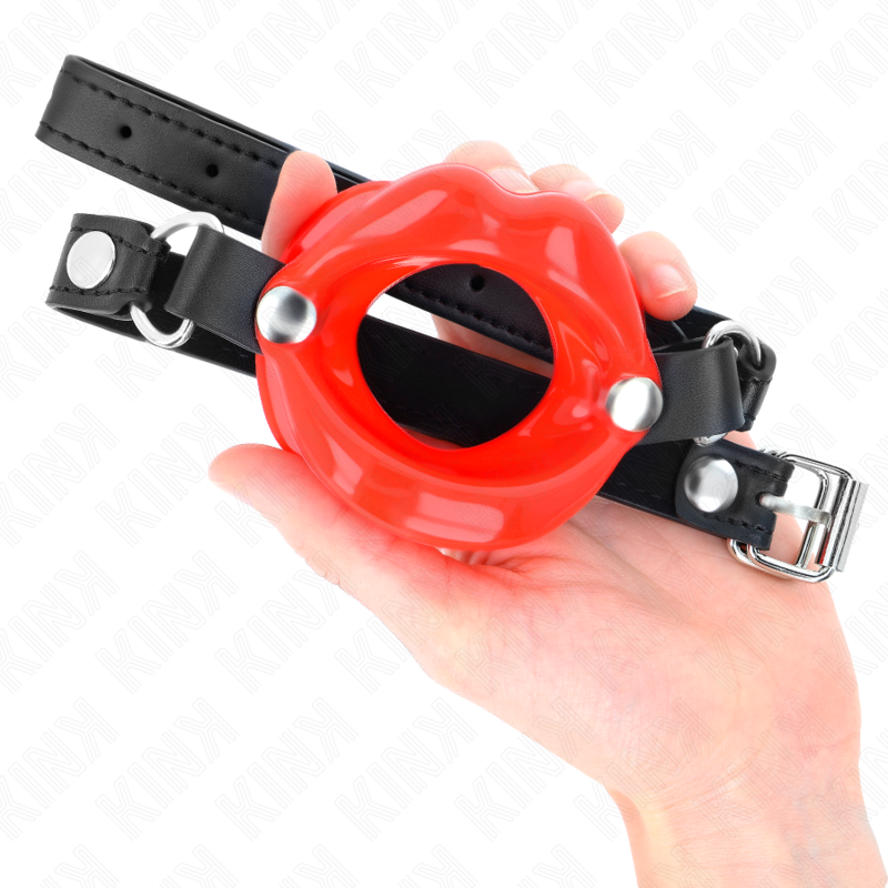 Kinklip 8 Cm Gag With Red Leatherette Strap 63 X 2 Cm Adjustable 39-58 Cm | Niks.fi verkkokauppa