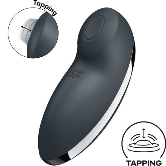 Satisfyertap & Climax 2 Vibrator & Stimulator Grey | Niks.fi verkkokauppa