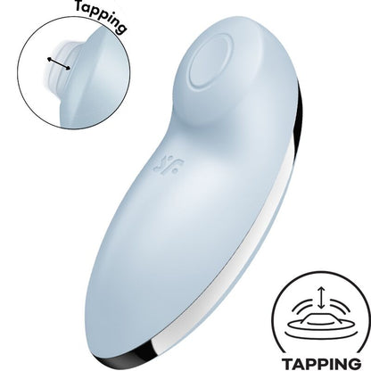 Satisfyertap & Climax 2 Vibrator & Stimulator Blue | Niks.fi verkkokauppa
