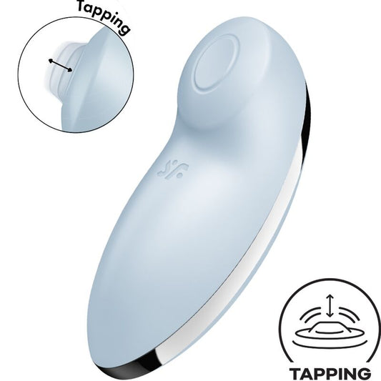 Satisfyertap & Climax 2 Vibrator & Stimulator Blue | Niks.fi verkkokauppa