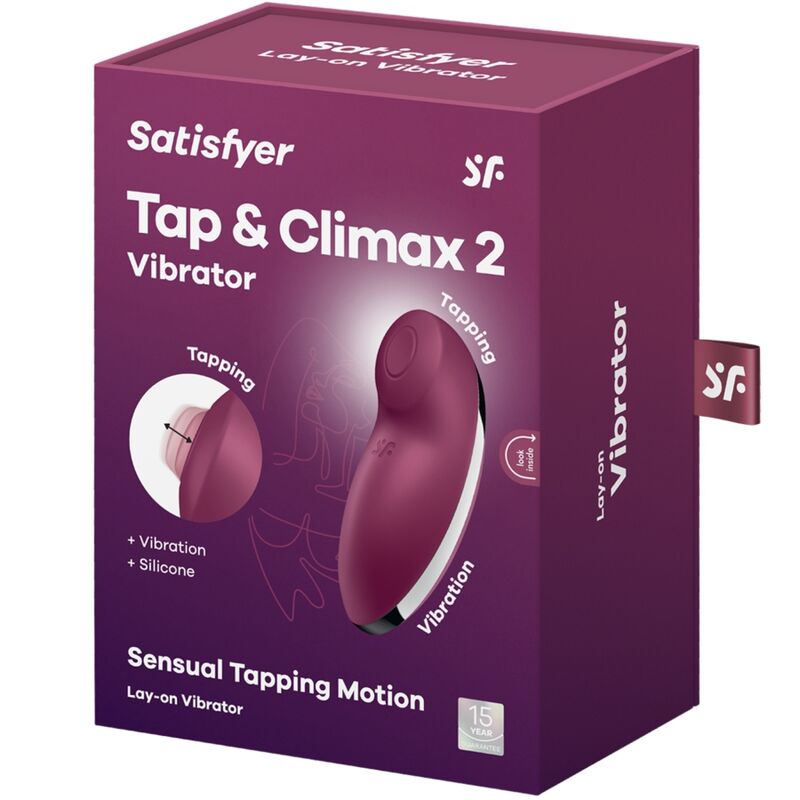 Satisfyertap & Climax 2 Vibrator & Stimulator Red | Niks.fi verkkokauppa