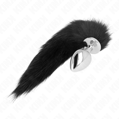 Kinkanal Plug Size L 10 X 4 Cm With Synthetic Tail 40 Cm Black | Niks.fi verkkokauppa
