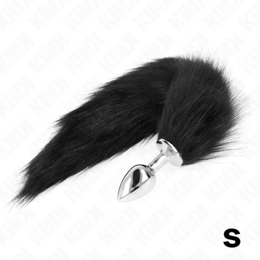 Kinkanal Plug Size S 7 X 3 Cm With Synthetic Tail 40 Cm Black | Niks.fi verkkokauppa