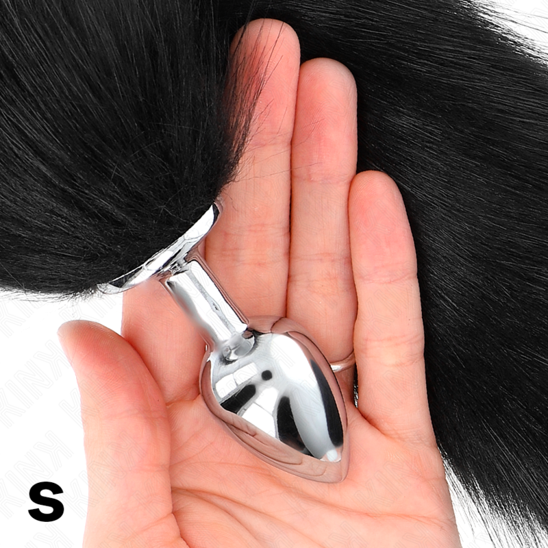 Kinkanal Plug Size S 7 X 3 Cm With Synthetic Tail 40 Cm Black | Niks.fi verkkokauppa