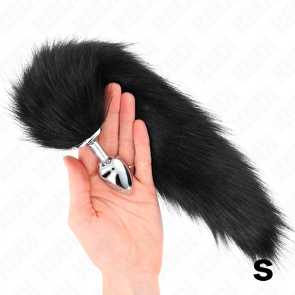 Kinkanal Plug Size S 7 X 3 Cm With Synthetic Tail 40 Cm Black | Niks.fi verkkokauppa