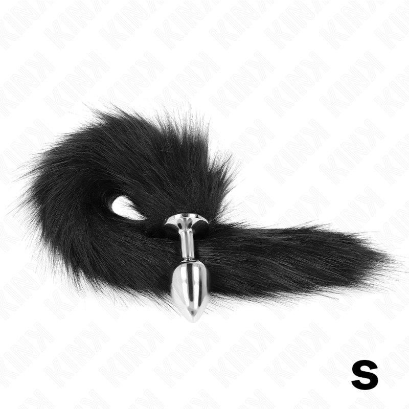 Kinkanal Plug Size S 7 X 3 Cm With Synthetic Tail 40 Cm Black | Niks.fi verkkokauppa