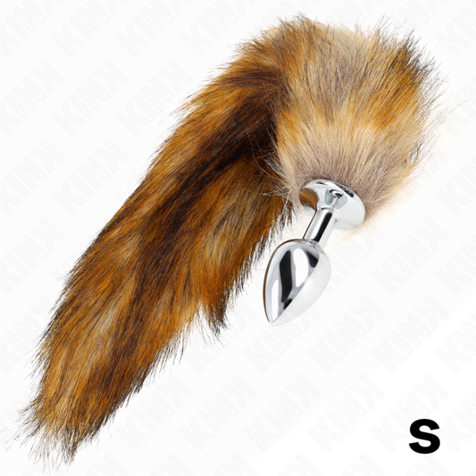 Kinkanal Plug Size S 7 X 3 Cm With Synthetic Tail 40 Cm Brown | Niks.fi verkkokauppa