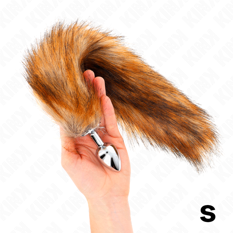 Kinkanal Plug Size S 7 X 3 Cm With Synthetic Tail 40 Cm Brown | Niks.fi verkkokauppa