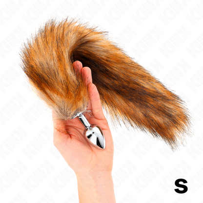 Kinkanal Plug Size S 7 X 3 Cm With Synthetic Tail 40 Cm Brown | Niks.fi verkkokauppa