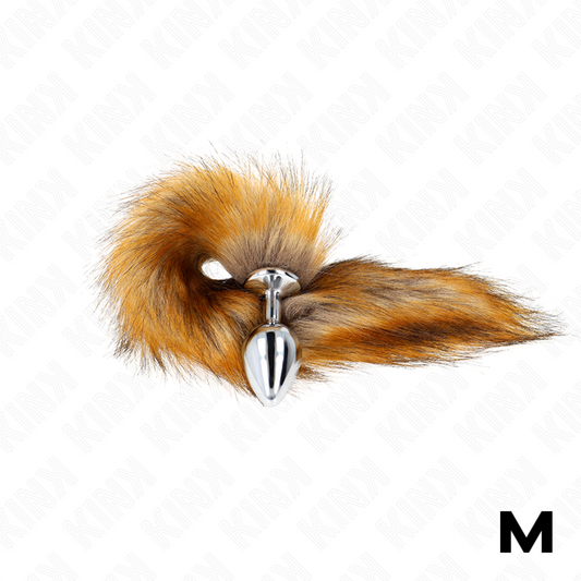 Kinkanal Plug Size M 8 X 3.5 Cm With Synthetic Tail 40 Cm Brown | Niks.fi verkkokauppa