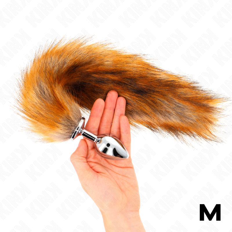 Kinkanal Plug Size M 8 X 3.5 Cm With Synthetic Tail 40 Cm Brown | Niks.fi verkkokauppa
