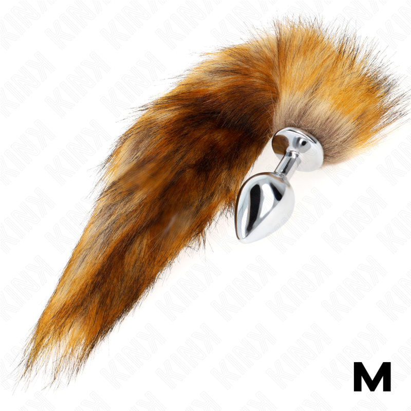 Kinkanal Plug Size M 8 X 3.5 Cm With Synthetic Tail 40 Cm Brown | Niks.fi verkkokauppa