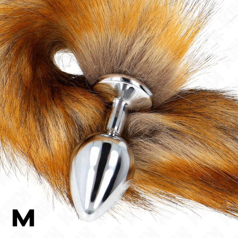 Kinkanal Plug Size M 8 X 3.5 Cm With Synthetic Tail 40 Cm Brown | Niks.fi verkkokauppa