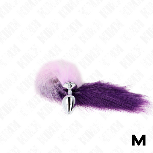 Kinkanal Plug Size M 8 X 3.5 Cm With Synthetic Tail 40 Cm Purple | Niks.fi verkkokauppa