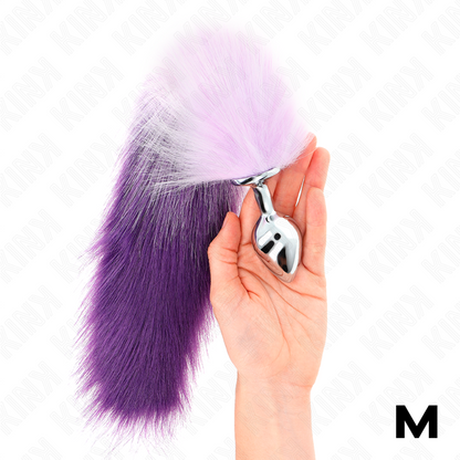 Kinkanal Plug Size M 8 X 3.5 Cm With Synthetic Tail 40 Cm Purple | Niks.fi verkkokauppa