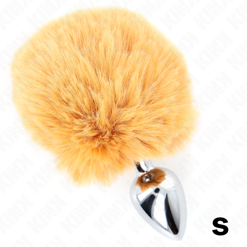 Kinkstainless Steel Plug 7 X 3 Cm With Beige Faux Fur Rabbit Tail 8 Cm | Niks.fi verkkokauppa