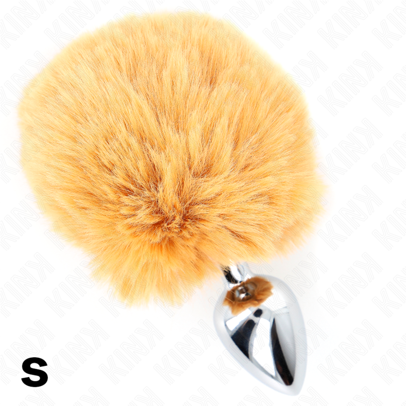 Kinkstainless Steel Plug 7 X 3 Cm With Beige Faux Fur Rabbit Tail 8 Cm | Niks.fi verkkokauppa