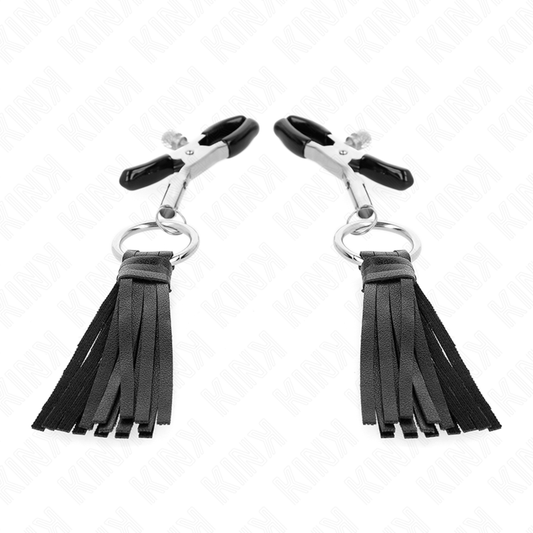 Kinkleatherette Tassel Nipple Clamps 6 Cm | Niks.fi verkkokauppa