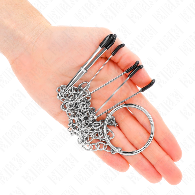 Kinktriple Nipple And Clit Clamps With Chain Model 1 | Niks.fi verkkokauppa