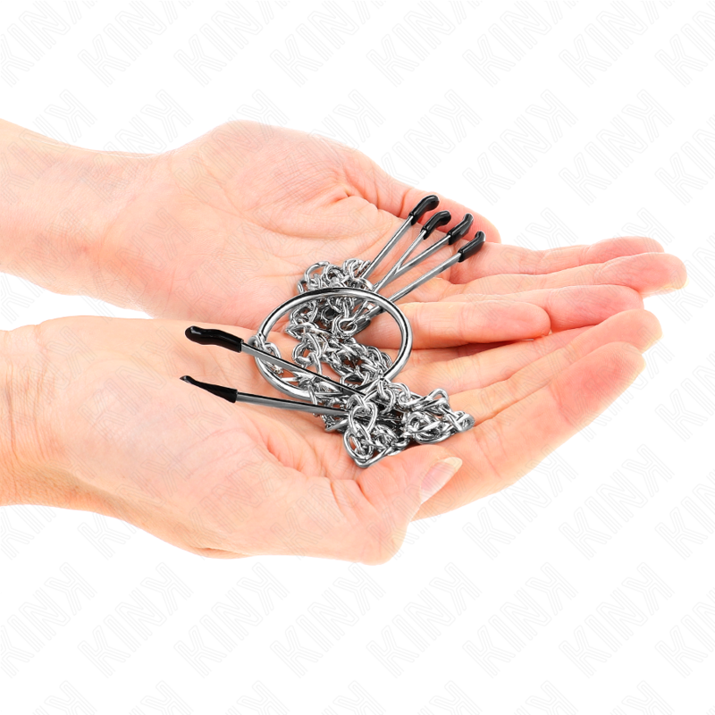 Kinktriple Nipple And Clit Clamps With Chain Model 1 | Niks.fi verkkokauppa