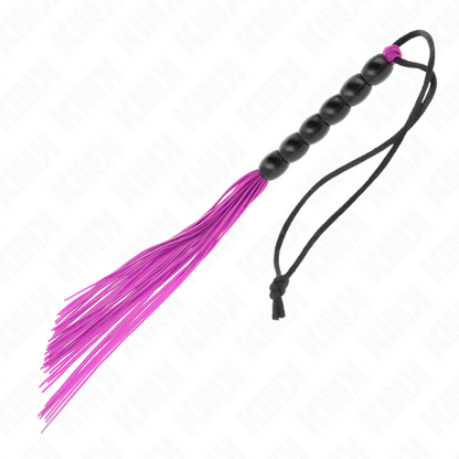 Kinkmini Silicone Whip With 6 Purple Beads 26 Cm | Niks.fi verkkokauppa