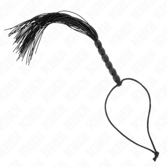 Kinkmini Silicone Whip With 6 Black Beads 26 Cm | Niks.fi verkkokauppa