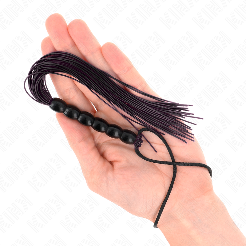 Kinkmini Silicone Whip With 6 Black Beads 26 Cm | Niks.fi verkkokauppa
