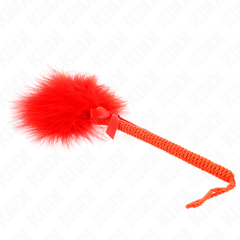 Kinknylon Rope Wand With Tickle Feathers And Red Bow 25 Cm | Niks.fi verkkokauppa