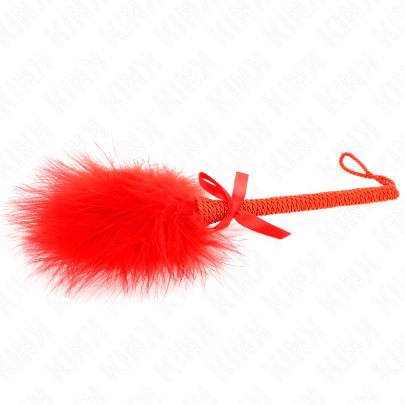 Kinknylon Rope Wand With Tickle Feathers And Red Bow 25 Cm | Niks.fi verkkokauppa