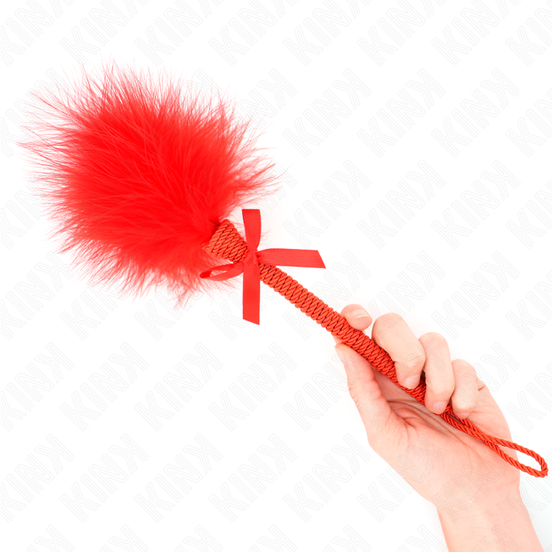Kinknylon Rope Wand With Tickle Feathers And Red Bow 25 Cm | Niks.fi verkkokauppa