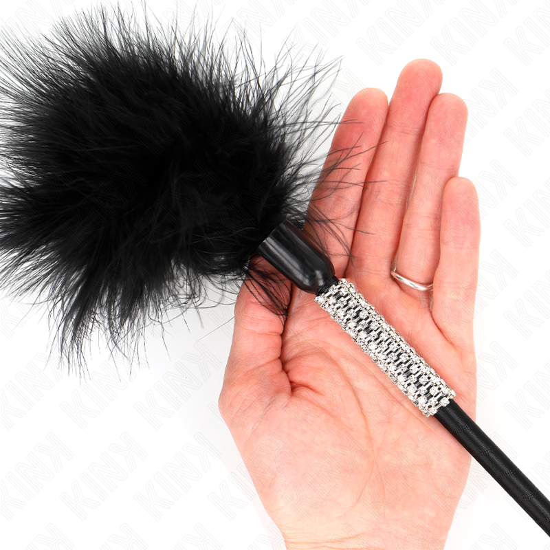 Kinktickle Feathers With Rhinestone Handle 50 Cm | Niks.fi verkkokauppa