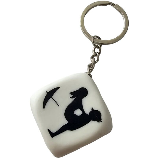 Diablo Picantewhite Dice Keychain With Poses | Niks.fi verkkokauppa