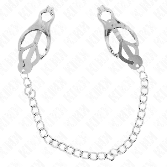 Kinkjapanese Clover Nipple Clamps With Chain Silver 30 Cm | Niks.fi verkkokauppa