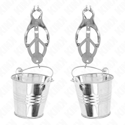 Kinkjapanese Clover Nipple Clamps With Buckets Silver | Niks.fi verkkokauppa