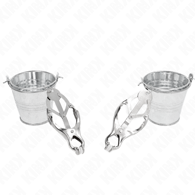 Kinkjapanese Clover Nipple Clamps With Buckets Silver | Niks.fi verkkokauppa
