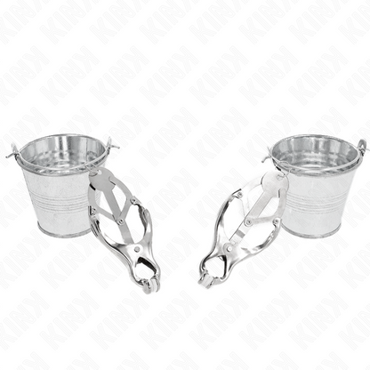 Kinkjapanese Clover Nipple Clamps With Buckets Silver | Niks.fi verkkokauppa