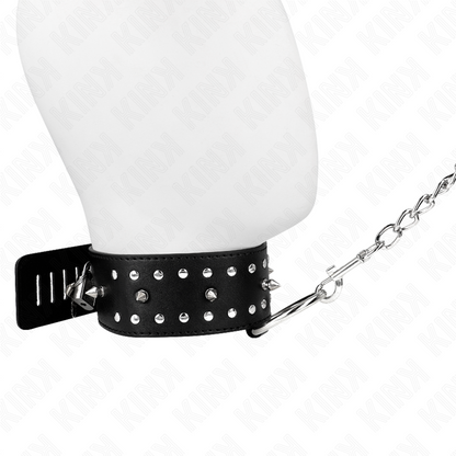 Kinknecklace With Leash 65 Cm With Silver Studs Model 1 Adjustable 36-43 Cm X 5 Cm | Niks.fi verkkokauppa