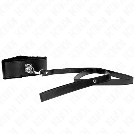 Kinknecklace With Leash 116 Cm With Silver Studs Model 4 Black Adjustable 40-48 Cm X 6 Cm | Niks.fi verkkokauppa