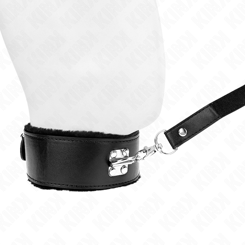 Kinknecklace With Leash 116 Cm With Silver Studs Model 4 Black Adjustable 40-48 Cm X 6 Cm | Niks.fi verkkokauppa