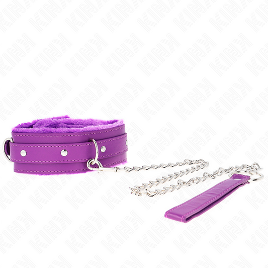 Kinkcollar With Leash 65 Cm With Restrictions Purple 36-42 Cm X 5.5 Cm | Niks.fi verkkokauppa