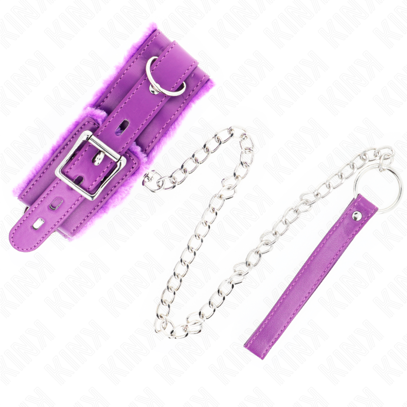 Kinkcollar With Leash 65 Cm With Restrictions Purple 36-42 Cm X 5.5 Cm | Niks.fi verkkokauppa