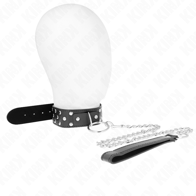 Kinkring Rivet Strap Necklace With Belt 65 Cm Black Adjustable 36-50 Cm X 3.8 Cm | Niks.fi verkkokauppa