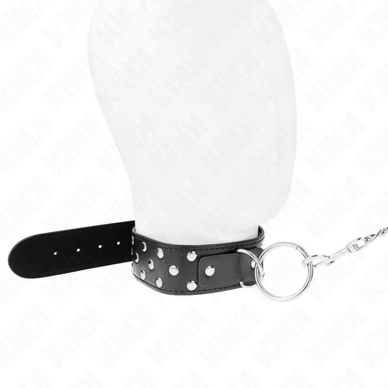 Kinkring Rivet Strap Necklace With Belt 65 Cm Black Adjustable 36-50 Cm X 3.8 Cm | Niks.fi verkkokauppa
